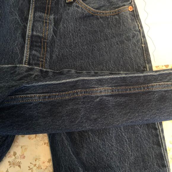 Vintage Y2k Levi's 501 501XX Classic Straight Blue Button Fly Denim Jeans 31x36 - Picture 11 of 12